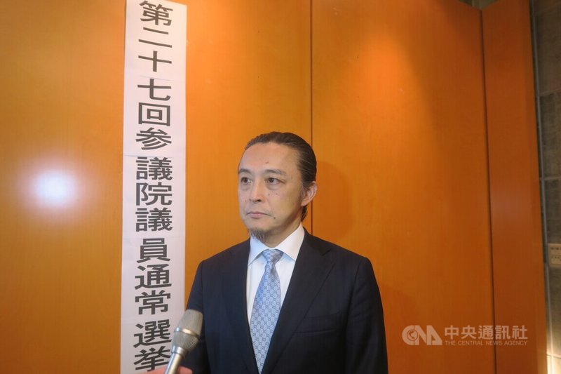 日本台灣交流協會台北事務所副代表高羽陽5日接受媒體採訪,談及此次開設投票所促進在台日本人應有的投票權益,提高便利性,非常具有意義。中央社記者吳書緯攝 114年7月5日