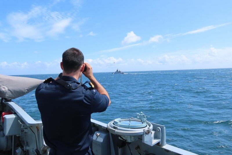 隸屬俄羅斯海軍波羅的海艦隊的輕型巡防艦「伶俐號」(RFN Soobrazitelny)7月上旬現蹤英國周邊海域,英國海軍密切監控。(英國海軍提供)中央社記者陳韻聿倫敦傳真 114年7月9日