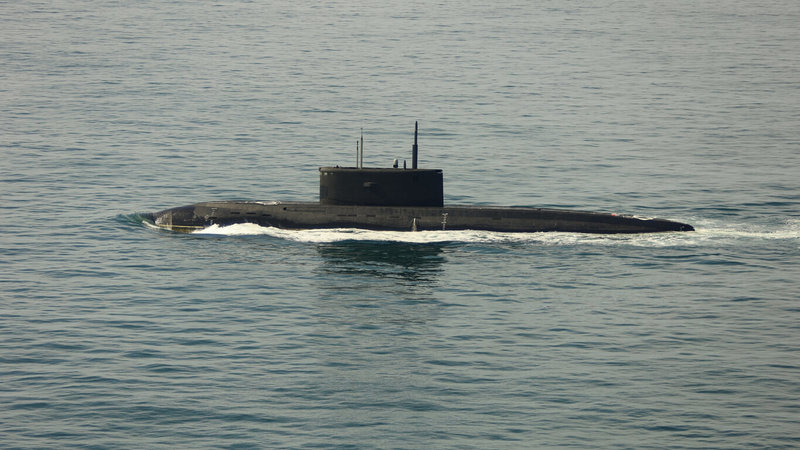 隸屬俄羅斯海軍黑海艦隊的柴電動力潛艦「諾沃羅西斯克號」近7月初現蹤英吉利海峽和北海。(英國海軍提供)中央社記者陳韻聿倫敦傳真 114年7月9日