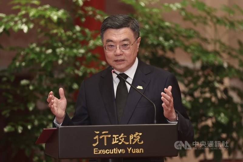 行政院長卓榮泰（圖）10日下午接見世界台灣商會聯合總會第31屆回國訪問團，致詞時肯定台商持續的付出。中央社記者吳家昇攝  114年7月10日