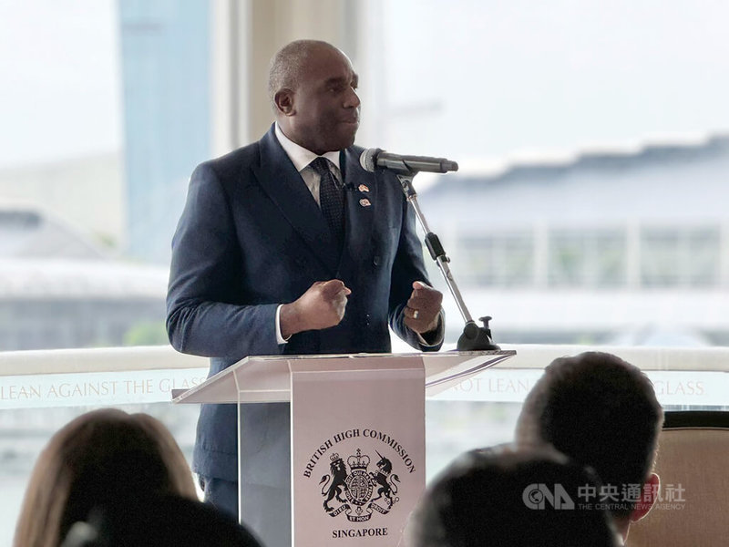 英國外交大臣拉米12日在新加坡發表演說表示,印太地區對英國至關重要,英國必須捍衛開放、穩定且以規則為基礎的國際體系,並與東協合作推動更具經濟韌性的建設。中央社記者吳昇鴻新加坡攝 114年7月12日