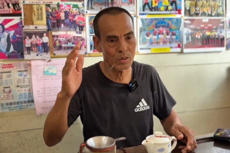 總統賴清德11日到台南勘災,回應民眾談話遭部分媒體曲解,當時曾發言的七股西寮里西興宮主委陳慶蒼(圖),指稱與賴總統熟識,語氣才較直率。(讀者提供)中央社記者楊思瑞台南傳真 114年7月14日