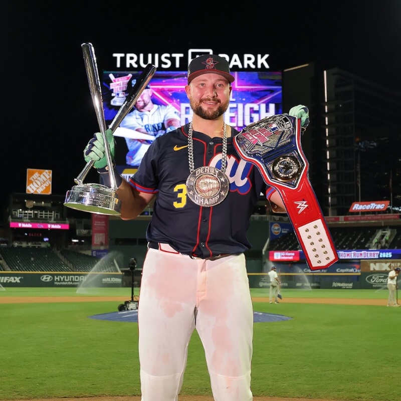 MLB西雅圖水手強棒拉利14日在明星賽贏得全壘打大賽。(圖取自x.com/MLB)
