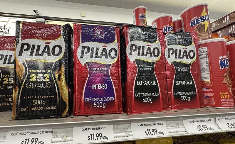 巴西研磨咖啡Pilão深受美國消費者喜愛。中央社記者張欣瑜舊金山攝 114年7月15日