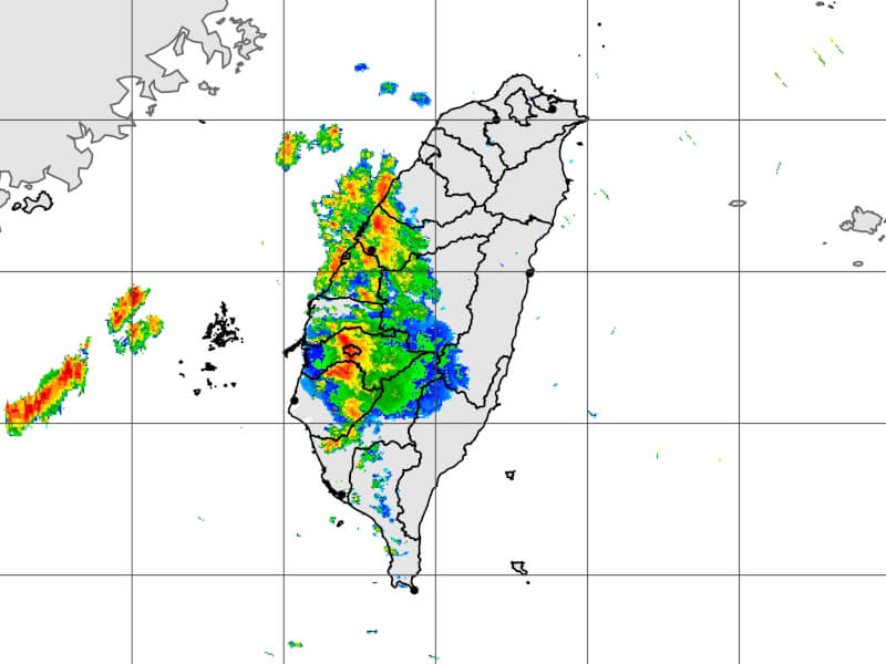 15日上午6時30分雷達回波圖。（圖取自氣象署網頁www.cwa.gov.tw）
