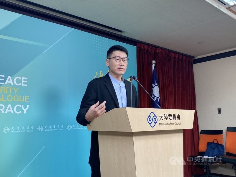 陸委會17日舉行例行記者會,發言人梁文傑回應媒體提問。中央社記者呂佳蓉攝 114年7月17日