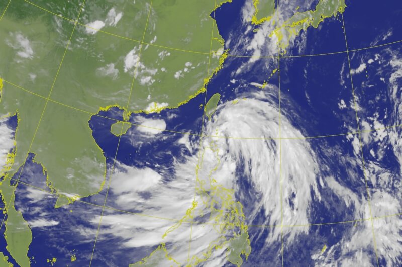 18日中午12時30分衛星雲圖。(圖取自氣象署網頁cwa.gov.tw)