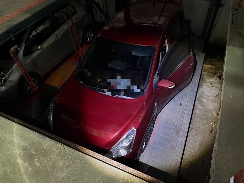 台中市北屯區19日發生機械車位意外,1歲男童不慎摔落車坑,傷重搶救不治。(民眾提供)中央社記者趙麗妍傳真 114年7月20日
