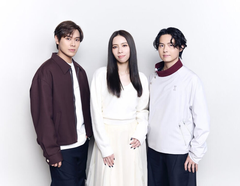 樂團告五人(圖)8月將舉辦Live House巡迴演唱會,並驚喜加碼演出後限定簽名活動。左起為成員雲安、犬青、哲謙。(相信音樂提供)中央社記者洪素津傳真 114年7月20日