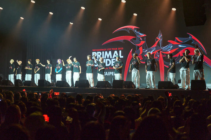 日本16人男子團體THE RAMPAGE from EXILE TRIBE （圖）21日來台舉辦出道以來首場海外單獨演唱會，精心準備誠意滿滿的曲目、熱血舞蹈對決與抽獎環節等，與台灣粉絲相見歡。（LDH 愛夢悅提供）中央社記者洪素津傳真 114年7月21日