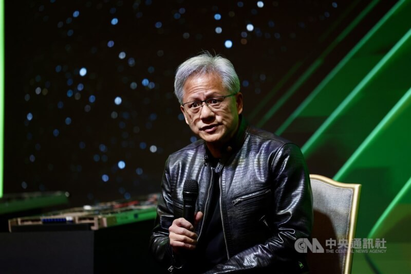 輝達執行長黃仁勳。(中央社檔案照片)