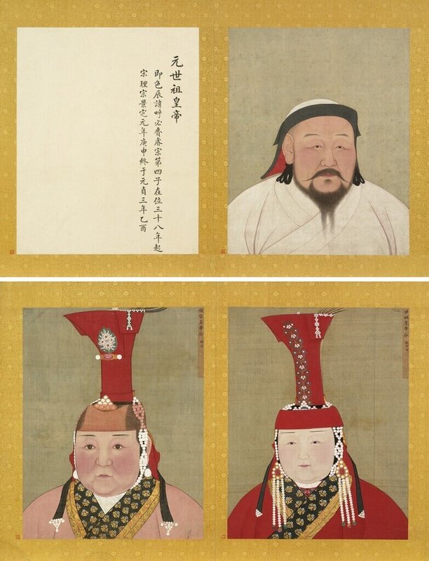 國立故宮博物院南部院區「人氣國寶展」即日起展出「忽必烈和他的時代」,以「元世祖」與「元世祖后」國寶級肖像揭開序幕。(故宮南院提供)中央社記者蔡智明傳真 114年7月22日