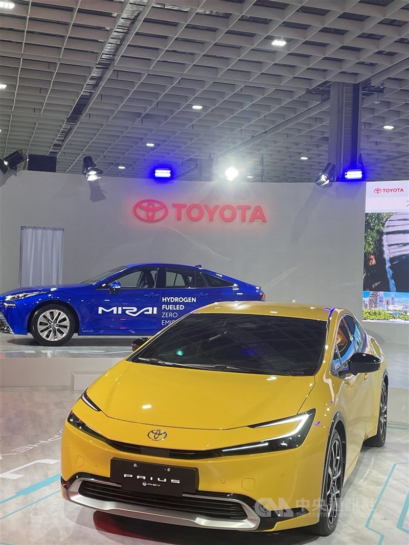 圖為2023年台北車展現場展示狀況。（中央社檔案照片）