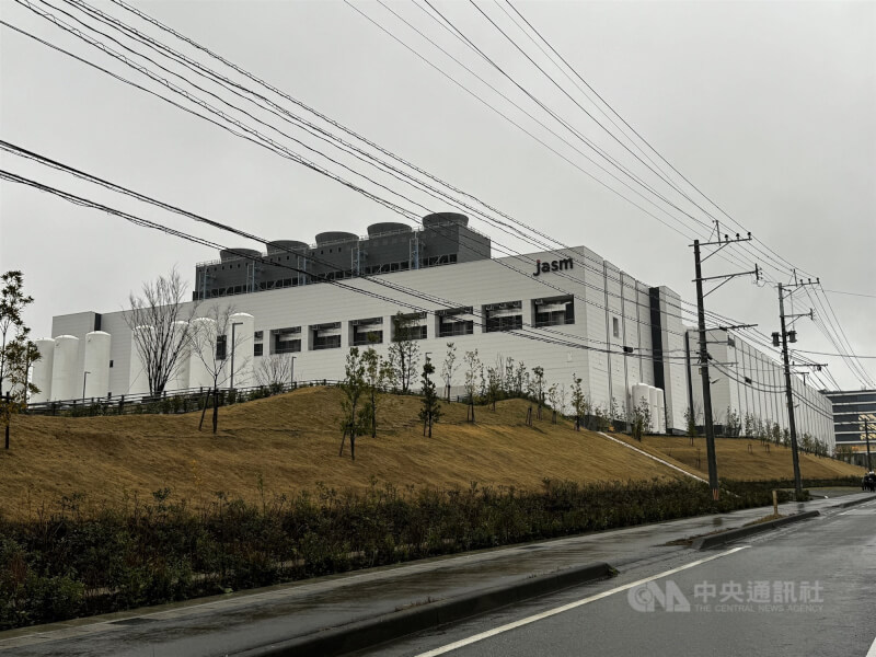 台積電熊本一廠外觀。(中央社檔案照片)