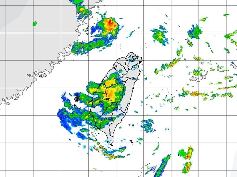 26日上午8時20分雷達回波圖。（圖取自氣象署網頁www.cwa.gov.tw）