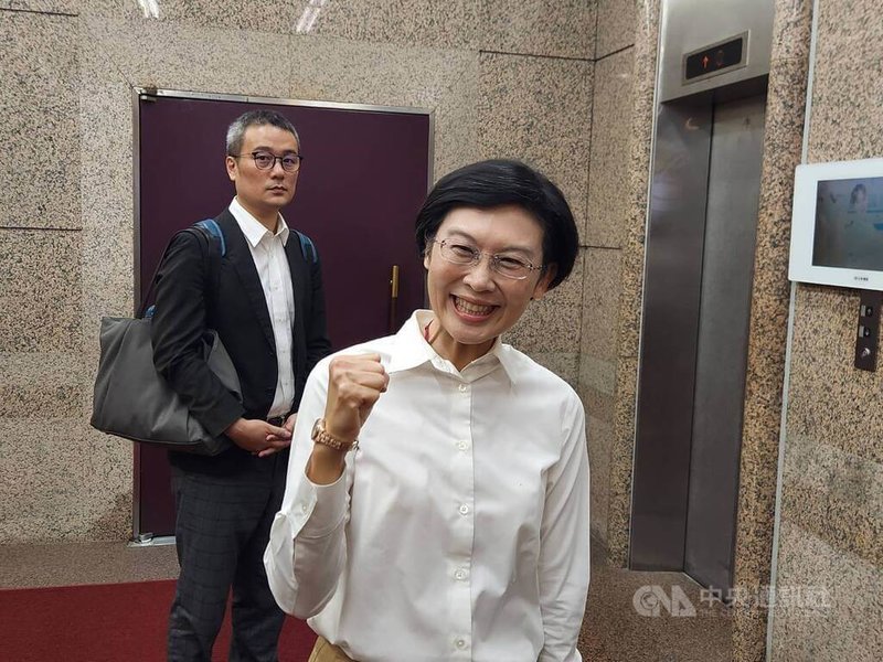民進黨立委林岱樺(前)涉詐助理費遭起訴,她30日親赴民進黨廉政會說明。中央社記者葉素萍攝 114年7月30日