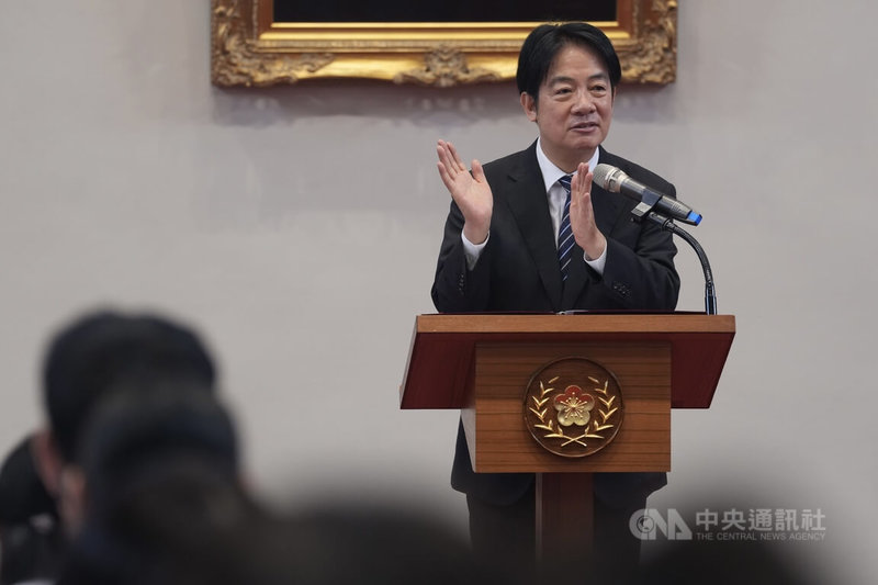 總統賴清德(圖)31日在總統府接見「2025年第32屆萊茵魯爾夏季世界大學運動會代表團」選手、教練及隊職員,致詞肯定台灣代表團的精彩表現。中央社記者徐肇昌攝 114年7月31日