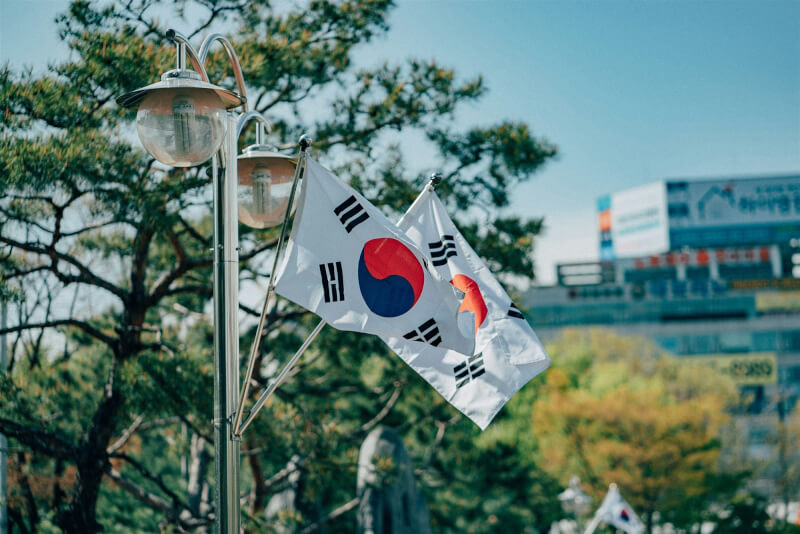 圖為韓國國旗。(圖取自Unsplash圖庫)