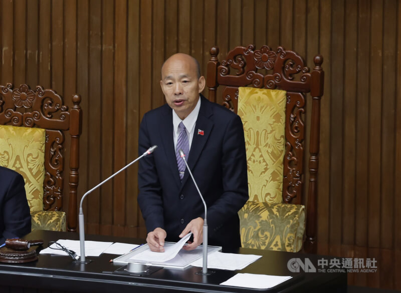 立法院長韓國瑜。(中央社檔案照片)