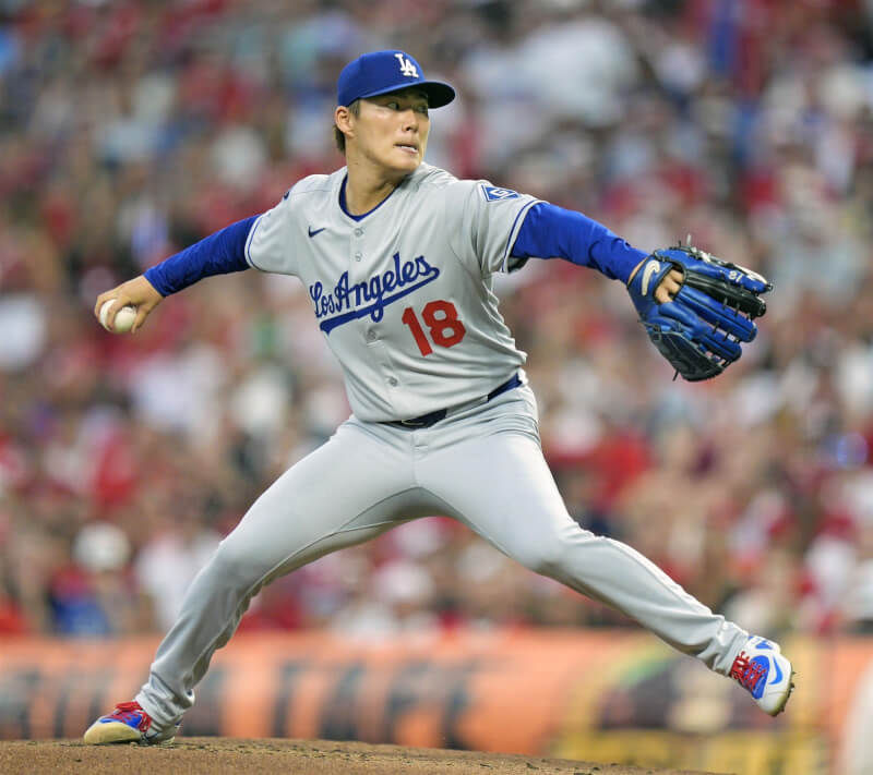 MLB道奇隊投手山本由伸。（共同社）