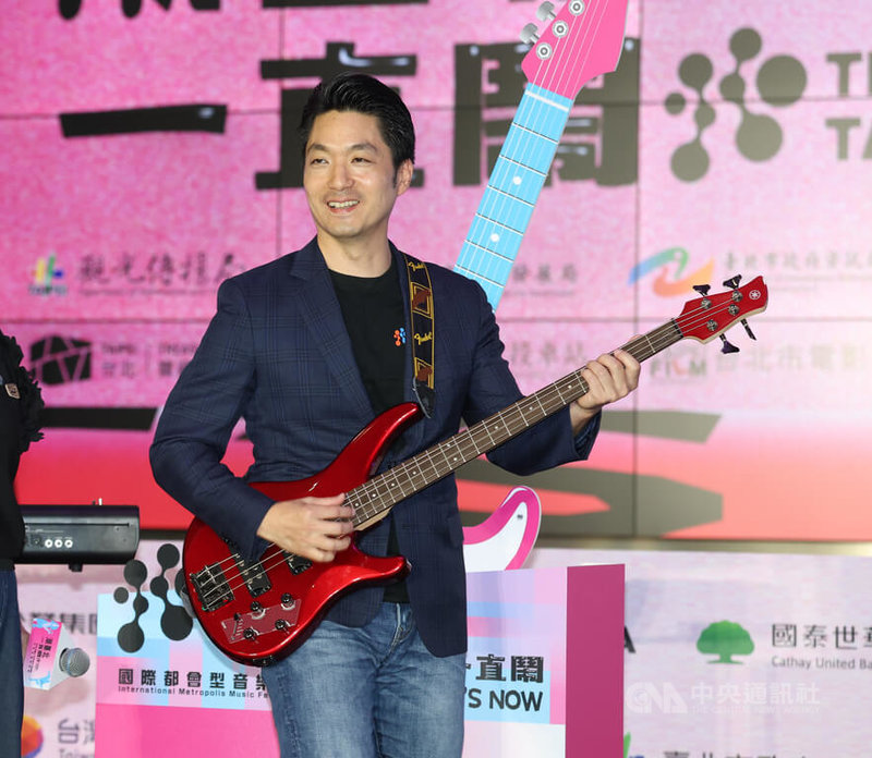 台北市長蔣萬安(圖)31日下午在台北流行音樂中出席2025潮台北 TRENDY TAIPEI起跑記者會,化身音樂人宣傳,盼透過活動讓音樂走出舞台、走進城市。中央社記者謝佳璋攝 114年7月31日