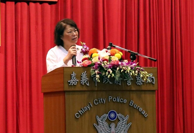 美國1日公布台灣最新對等關稅稅率為20%，嘉義市長黃敏惠（圖）說，新一波關稅政策勢必衝擊產業，團結合作才能共同面對國際經貿局勢劇烈變動。（嘉義市政府提供）中央社記者黃國芳傳真  114年8月1日