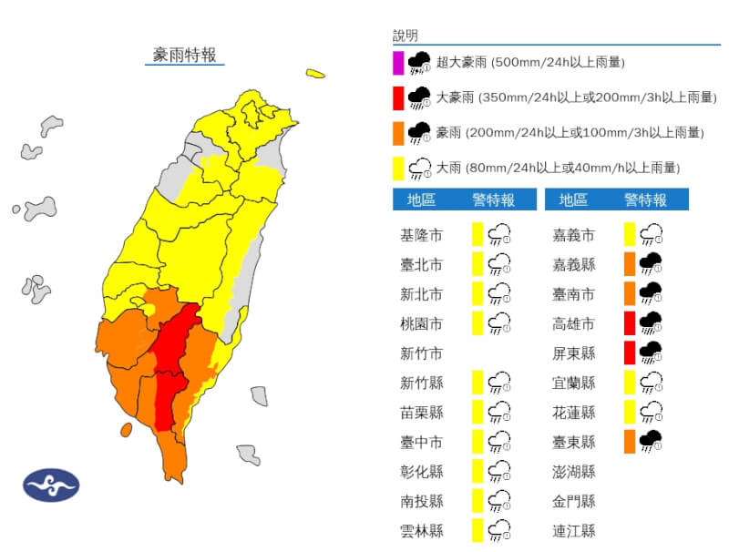 (圖取自中央氣象署網頁cwa.gov.tw)
