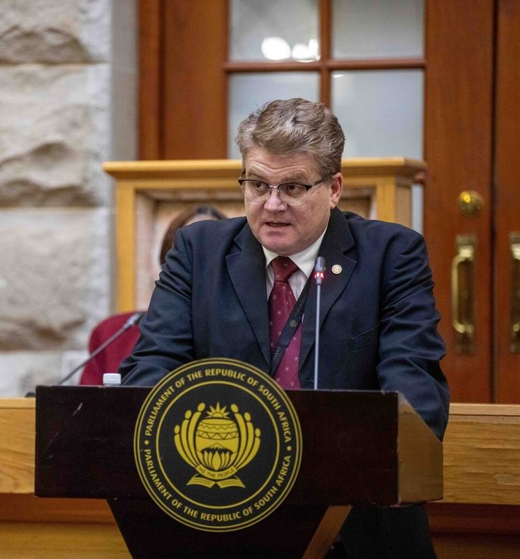 恩格爾布瑞契特(Janho Engelbrecht)是南非國民議會(National Assembly)第2大黨「民主聯盟」(Democratic Alliance,DA)議員,也是南非矯正服務發言人。(恩格爾布瑞契特提供)中央社記者施婉清開羅傳真 114年8月5日