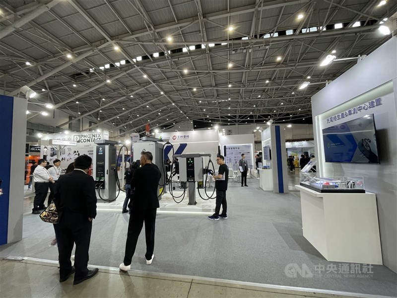 圖為士林電機展覽現場。（中央社檔案照片）