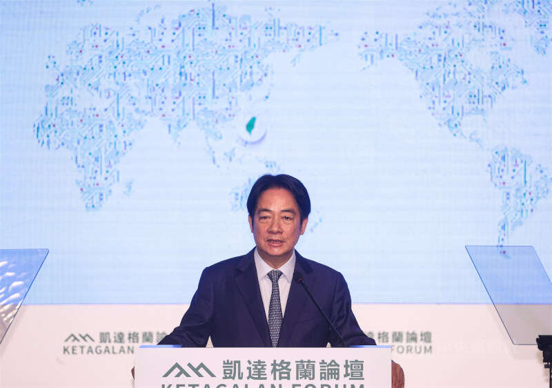 總統賴清德（圖）5日上午在台北出席「凱達格蘭論壇：2025印太安全對話」開幕式，全程以英語發表演說。中央社記者鄭清元攝　114年8月5日