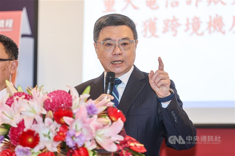 圖為行政院長卓榮泰出席台美跨境打詐成果記者會。（中央社檔案照片）