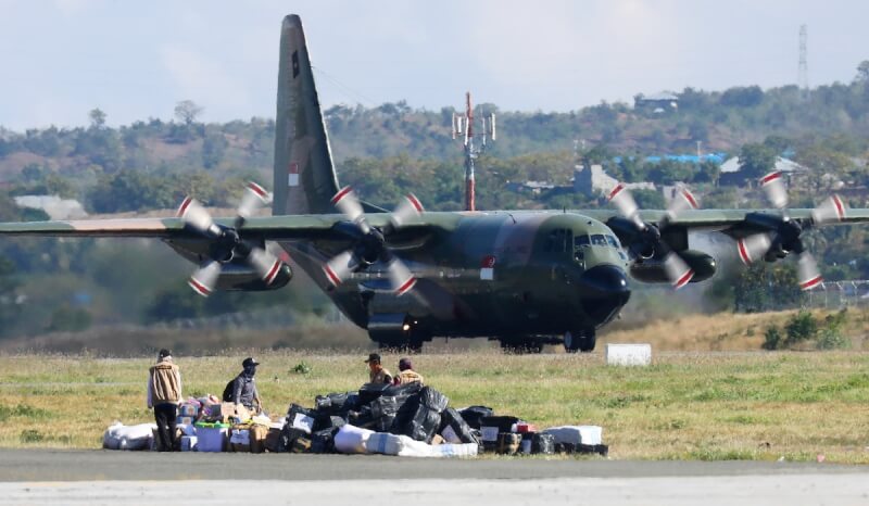 新加坡空軍C-130運輸機。（路透社）
