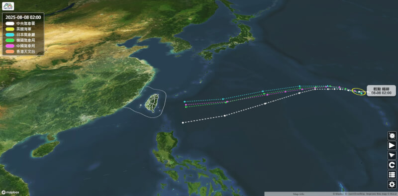(圖取自天氣與氣候監測網網頁watch.ncdr.nat.gov.tw)