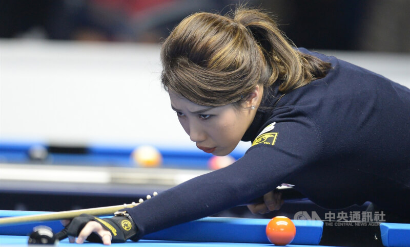 台灣撞球女將魏子茜。（中央社檔案照片）