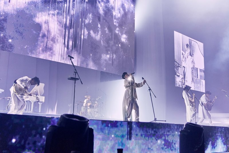 樂團蘇打綠「二十年一刻」巡迴演唱會10日晚間在高雄巨蛋落幕,他們並選擇從未發行過的歌曲「只有可以」作為高雄場獨有驚喜。(緒風提供)中央社記者王心妤傳真 114年8月10日