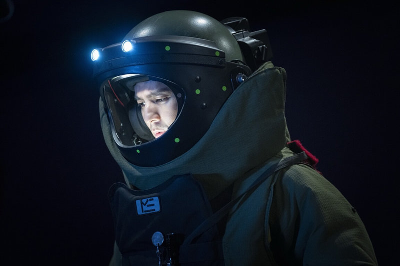 電影「96分鐘」將於9月上映，演員林柏宏（圖）飾演防爆警察，他透露因為頭盔太重而扭到脖子，但怕工作人員擔心，只好撐著僵硬姿勢回家休息。（華影提供）中央社記者王心妤傳真　114年8月10日