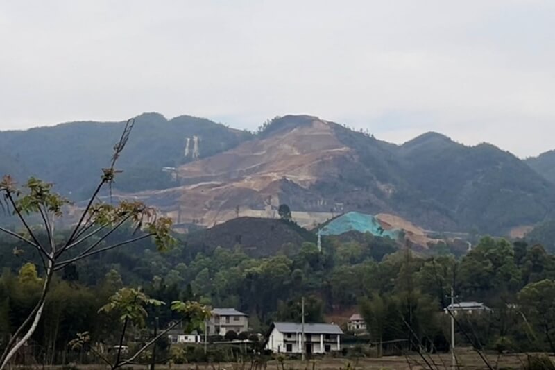中國江西一處鋰礦產區。（路透社）