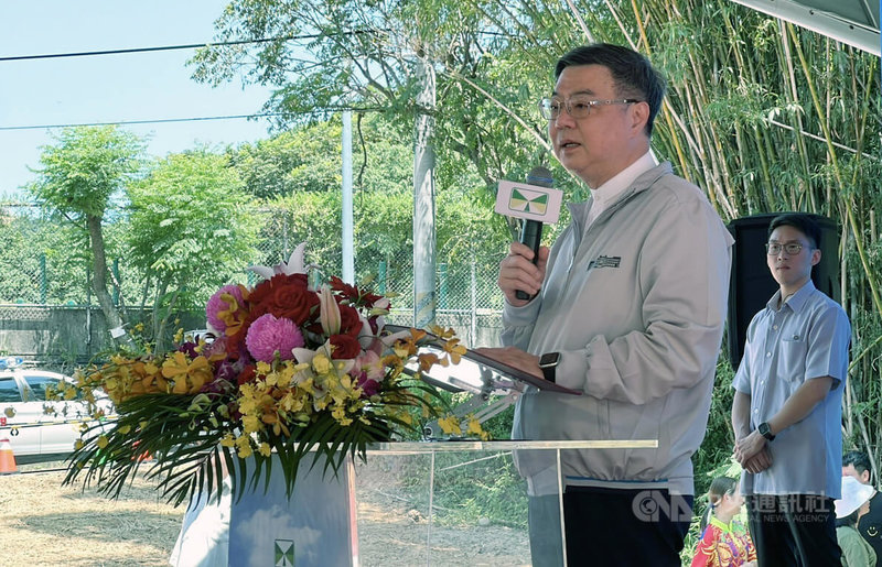 國道1號造橋交流道工程18日動土，行政院長卓榮泰致詞表示，桃竹苗大矽谷計畫將成為帶動台灣下一波高科技產業的重要引擎，交流道完工後，將大幅提升交通便利性，帶動當地發展。中央社記者魯鋼駿攝　114年8月18日