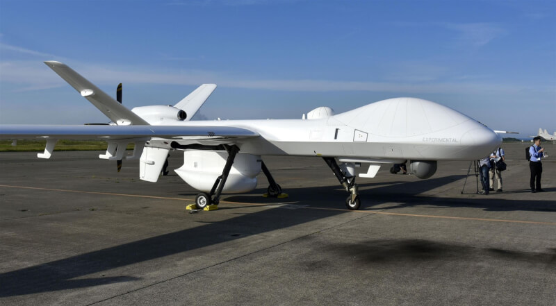 圖為大型無人機「海上衛士」。(共同社)