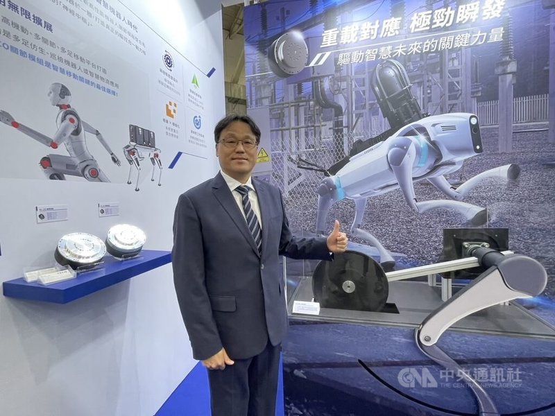 台北國際自動化工業大展20日登場,東元現場展示機器人關鍵模組,初期用於機器狗應用,圖為東元總經理高飛鳶。 中央社記者鍾榮峰攝 114年8月20日