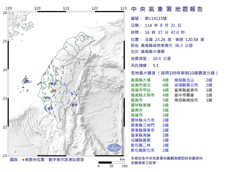 (圖取自氣象署網頁cwa.gov.tw)