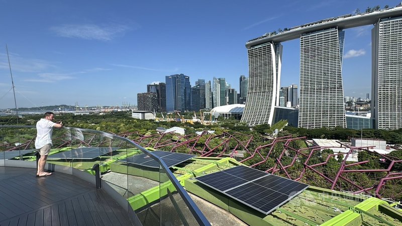 新加坡濱海灣花園近期完成太陽能系統升級,新增與擴建的太陽能板總數達1700片。中央社記者吳昇鴻新加坡攝 114年8月22日