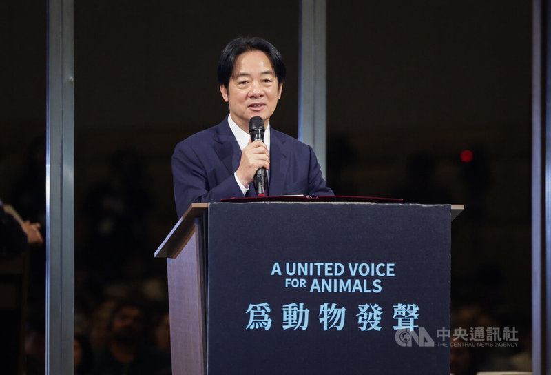 2025第14屆亞洲動物保護大會開幕式26日在台北萬豪酒店舉行,總統賴清德(圖)出席致詞表示,政府會繼續努力,集結各方力量,精進各項動物保護的工作。中央社記者裴禛攝 114年8月26日