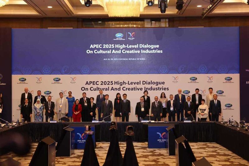 首屆APEC文化創意產業高階對話27日在韓國慶州舉行,台灣由文化部常務次長徐宜君率代表團與會,在這次國際性的文化高峰會中不缺席。(文化部提供)中央社記者邱祖胤傳真 114年8月28日
