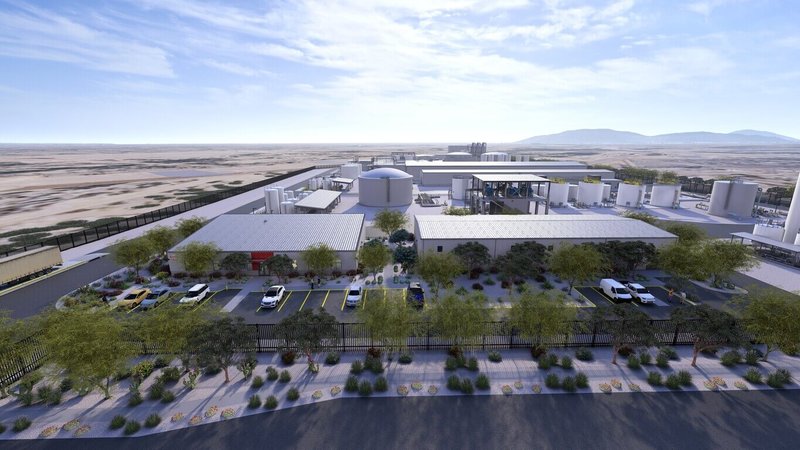 台積電美國亞利桑那工業再生水廠動土興建，預計2028年啟用運轉。圖為工業再生水廠設計示意圖。（台積電提供）中央社記者張建中傳真　114年8月28日