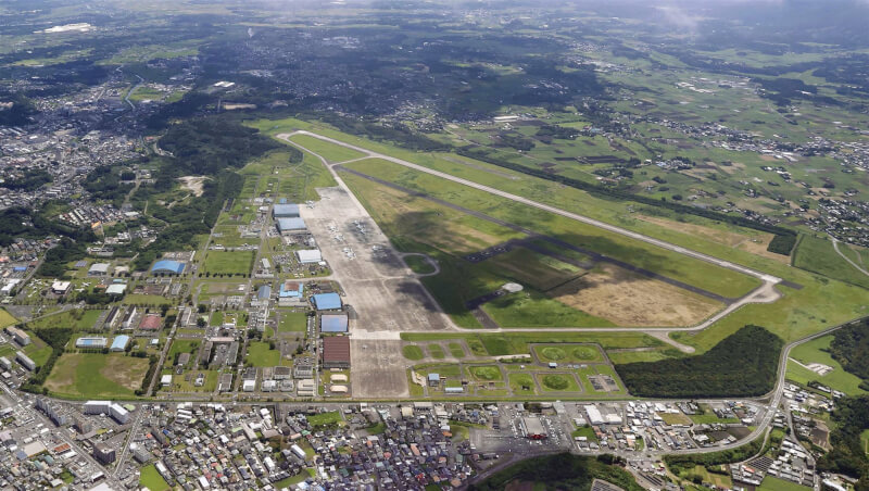 日本海上自衛隊鹿屋航空基地。(共同社)