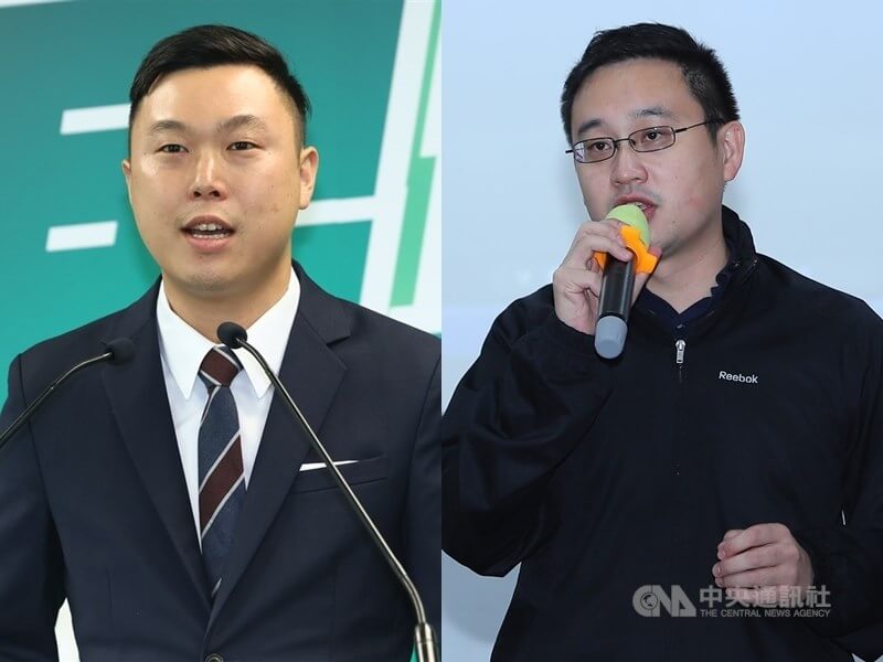 總統府1日公布國家安全會議新任人事,台北市議員趙怡翔(右)、總統府發言人李問(左)接任國安會副秘書長職務。(中央社檔案照片)
