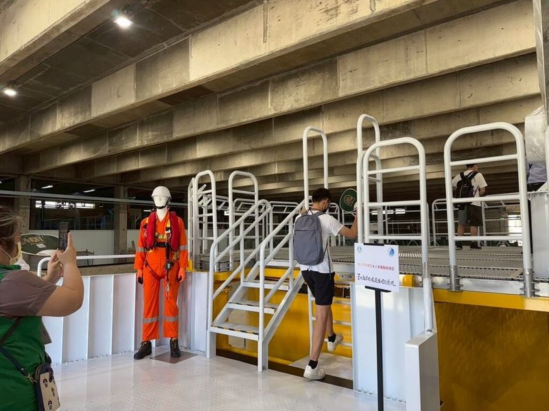 台大規劃建置離岸風電產業人才及技術培育基地,打造海上平台及登塔船舶體驗。(江茂雄提供)中央社記者許秩維傳真 114年9月2日
