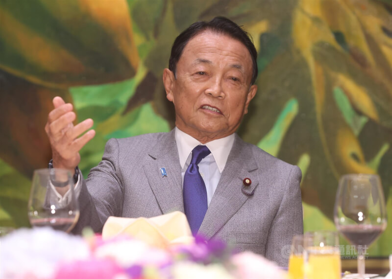 日本前首相麻生太郎。(中央社檔案照片)