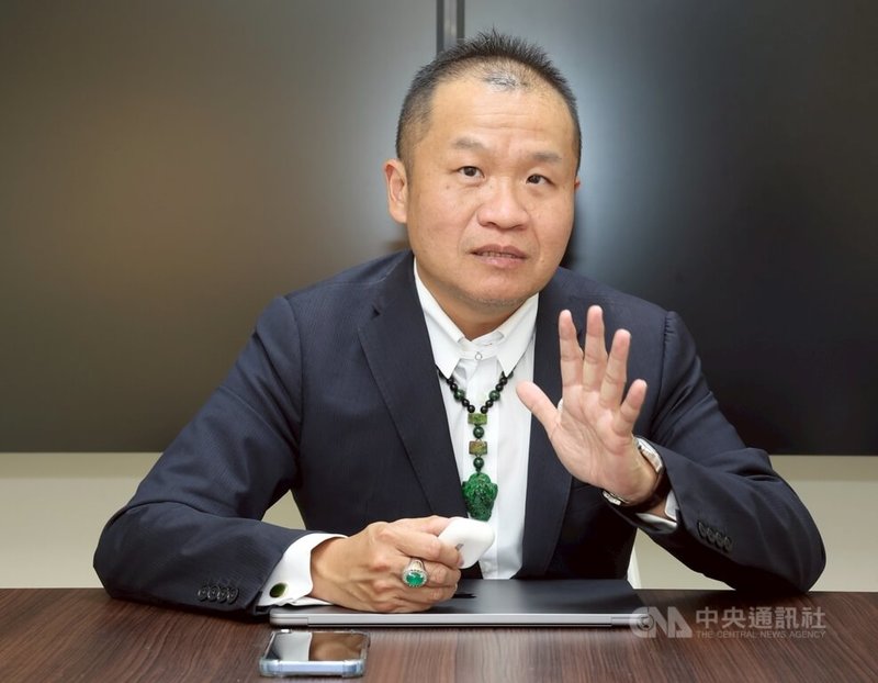 律芯董事長薛宗智說,律芯沒有中國客戶,沒有中國員工以及中國據點,也沒有股東來自於中國,是純正「非紅供應鏈」;比亞迪曾表達意願要採購律芯的晶片,他回應「不給」。中央社記者張新偉攝 114年9月3日